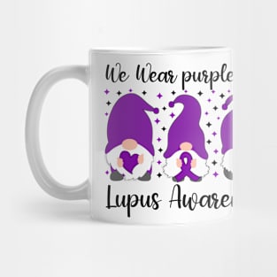 We Wear Purple For Lupus Awareness Mug